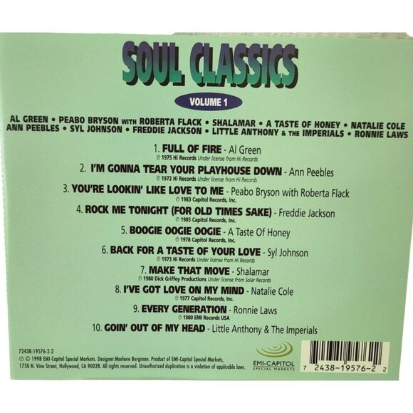 Soul Classics CD Volume 1 "Goin' Out of My Head" "Full of Fire" and more 37341cd - Picture 2 of 2
